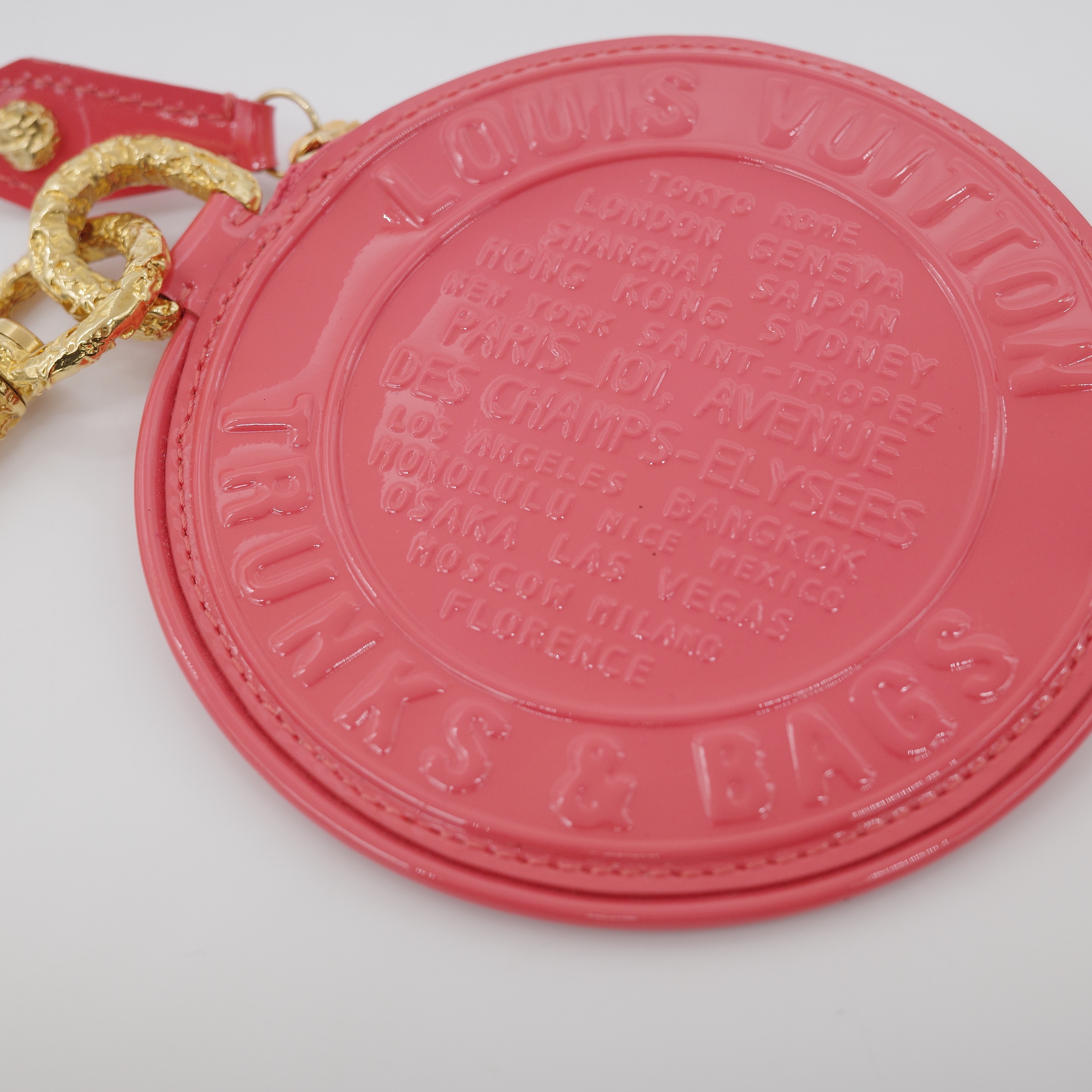 Louis Vuitton 路易威登 Trunks & Bags Vernis 紅色 漆皮圓形零錢包-4