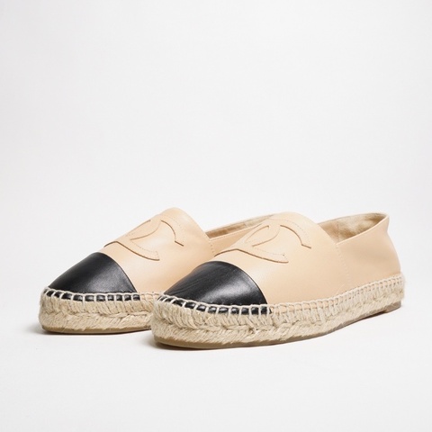 CHANEL 平底草織鞋