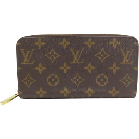 棕色 原花帆布 Zippy Wallet 拉鍊長夾【LOUIS VUITTON LV 路易威登】 M41894