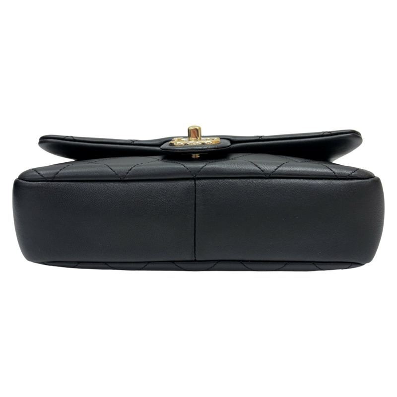 黑色 菱格紋 羊皮 鍊帶 肩背包【CHANEL 香奈兒】-3