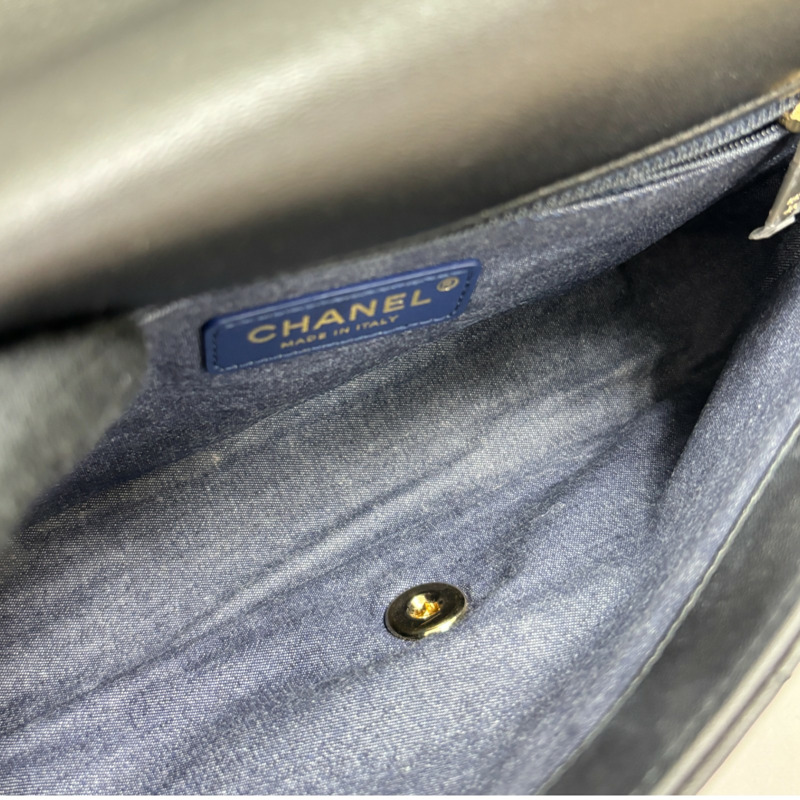 黑色 菱格紋 羊皮 鍊帶 肩背包【CHANEL 香奈兒】-4