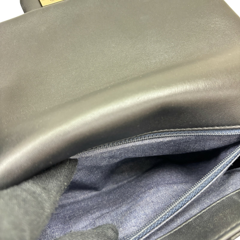 黑色 菱格紋 羊皮 鍊帶 肩背包【CHANEL 香奈兒】-5