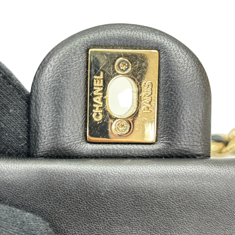 黑色 菱格紋 羊皮 鍊帶 肩背包【CHANEL 香奈兒】-6