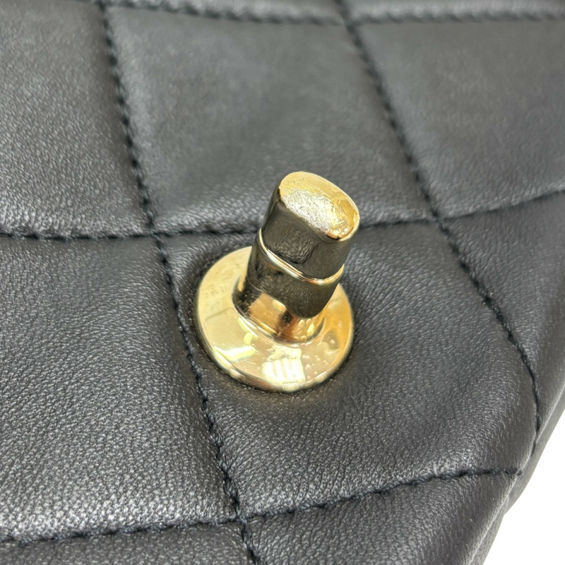 黑色 菱格紋 羊皮 鍊帶 肩背包【CHANEL 香奈兒】-11