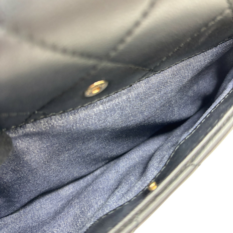 黑色 菱格紋 羊皮 鍊帶 肩背包【CHANEL 香奈兒】-16