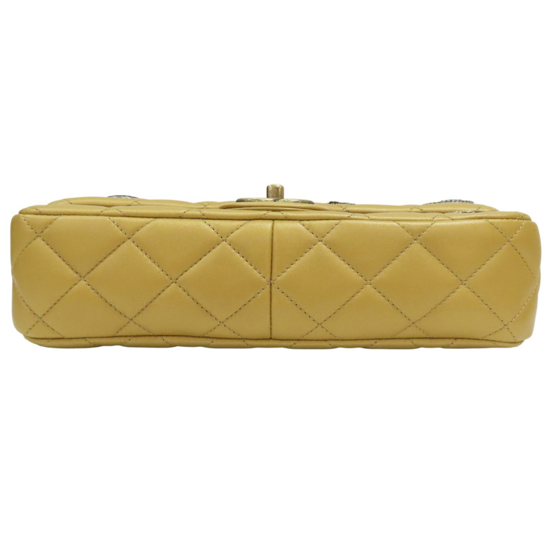 金色 菱格紋 牛皮 金幣裝飾 Paris-Dubai Medallion 鏈帶 肩背包【CHANEL 香奈兒】-3