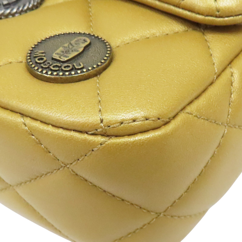 金色 菱格紋 牛皮 金幣裝飾 Paris-Dubai Medallion 鏈帶 肩背包【CHANEL 香奈兒】-11