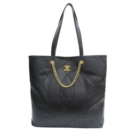 黑色 牛皮 CC Club Monaco 兩用包 金扣【CHANEL 香奈兒】