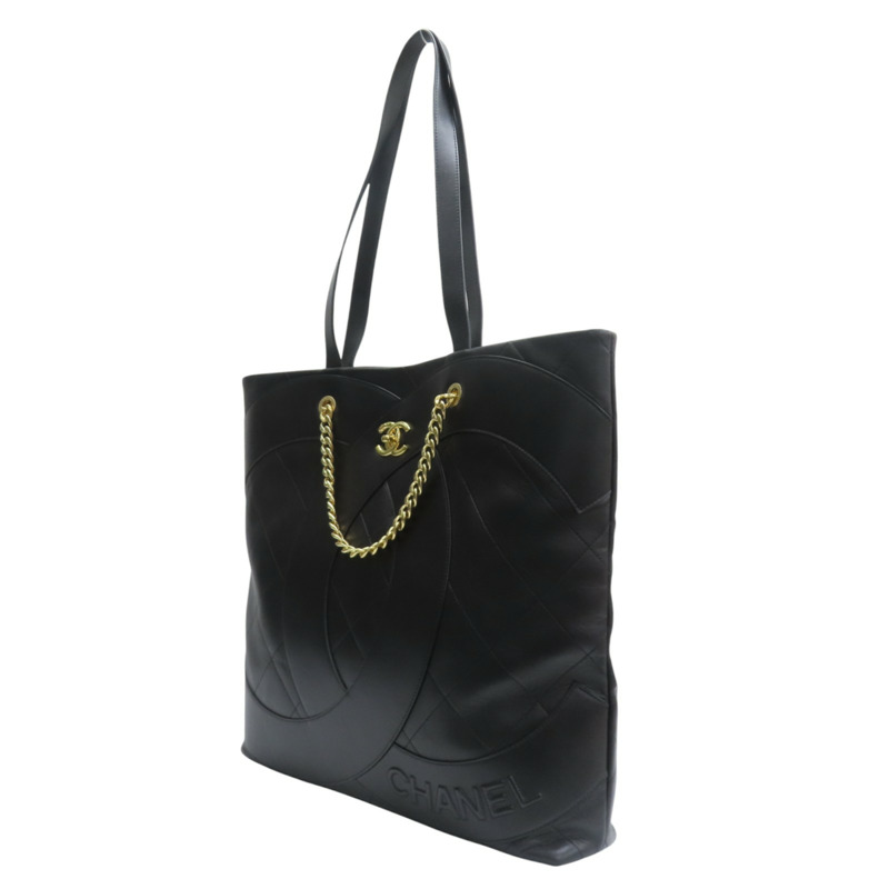 黑色 牛皮 CC Club Monaco 兩用包 金扣【CHANEL 香奈兒】-2