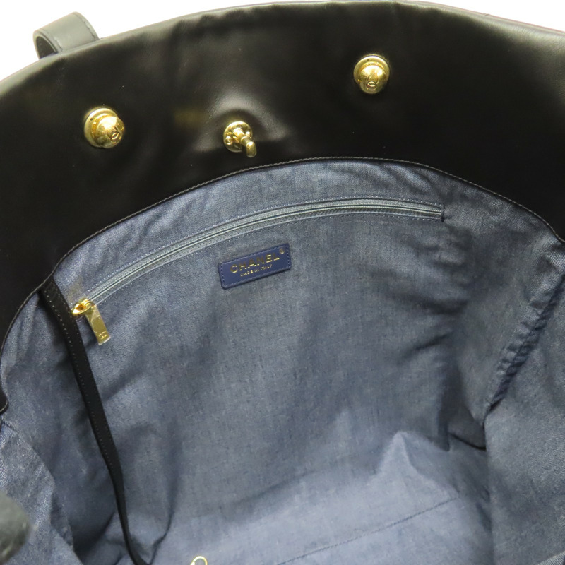 黑色 牛皮 CC Club Monaco 兩用包 金扣【CHANEL 香奈兒】-5