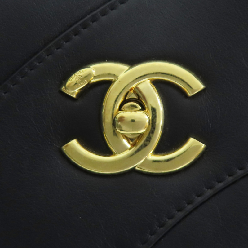 黑色 牛皮 CC Club Monaco 兩用包 金扣【CHANEL 香奈兒】-7