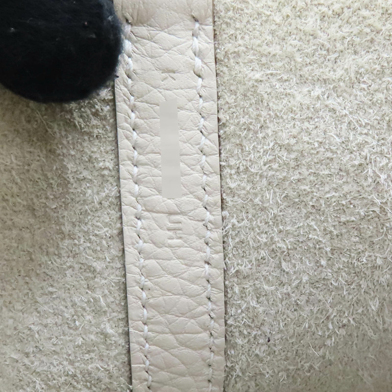白色 Clemence牛皮 Picotin Lock 18 手提包 K刻 金扣【HERMES 愛馬仕】-5