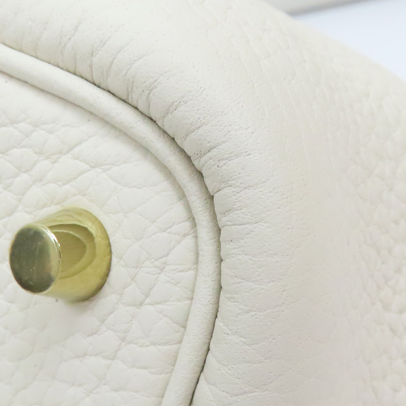 白色 Clemence牛皮 Picotin Lock 18 手提包 K刻 金扣【HERMES 愛馬仕】-10