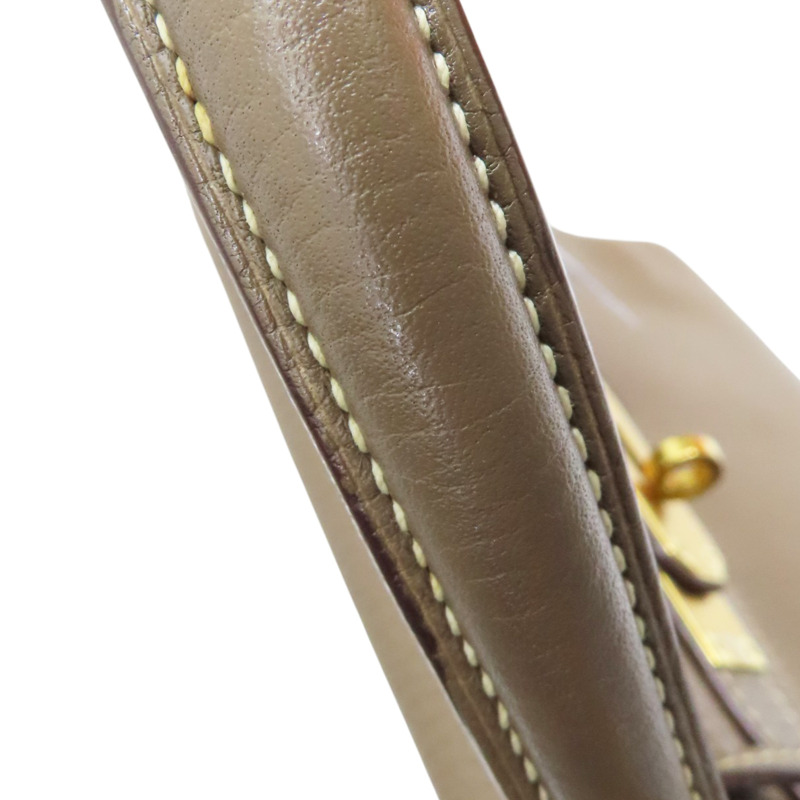 大象灰 Clemence牛皮 Kelly 28 凱莉包 兩用包 T刻 金釦【HERMES 愛馬仕】-15