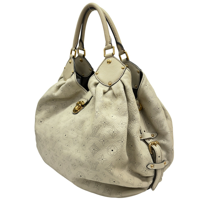 奶油色 原花 Mahina 牛皮 XL 手提包【LOUIS VUITTON LV 路易威登】 M93059-1