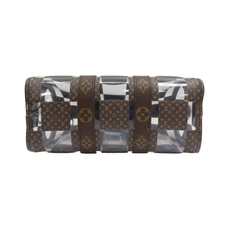 棕色 原花帆布 透明格紋 Keepall Bandouliere 25 兩用包 M20872【LOUIS VUITTON LV 路易威登】 M20872-3