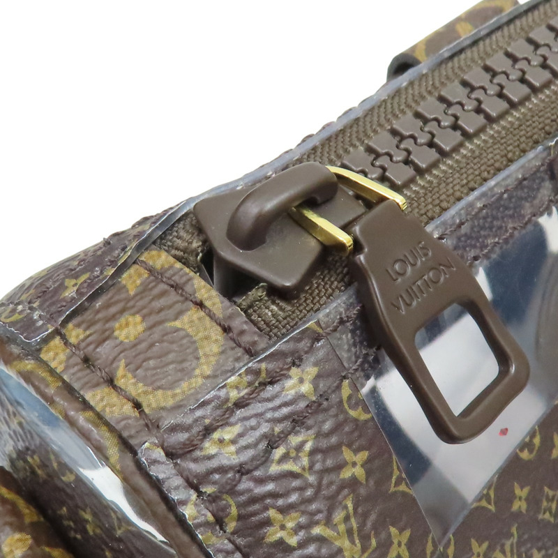 棕色 原花帆布 透明格紋 Keepall Bandouliere 25 兩用包 M20872【LOUIS VUITTON LV 路易威登】 M20872-7