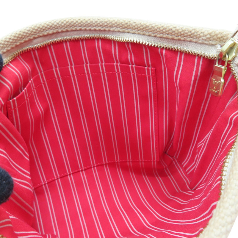 米/紅色 帆布 Antigua Cabas PM 手提包【LOUIS VUITTON LV 路易威登】 M40038-4