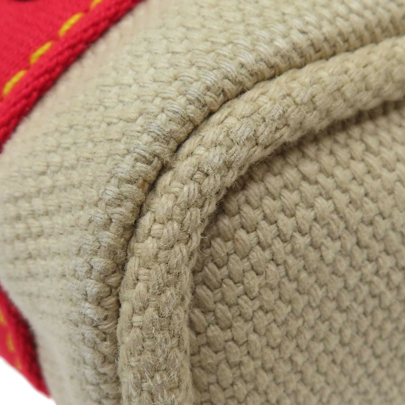 米/紅色 帆布 Antigua Cabas PM 手提包【LOUIS VUITTON LV 路易威登】 M40038-15