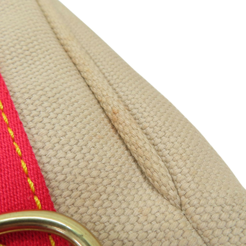 米/紅色 帆布 Antigua Cabas PM 手提包【LOUIS VUITTON LV 路易威登】 M40038-16