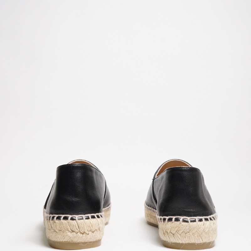 CHANEL 黑色平底草織鞋-2