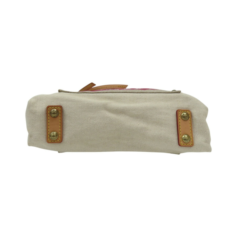 米/紅色 帆布 Globe Shopper PM 手提包【LOUIS VUITTON LV 路易威登】 M95115-3