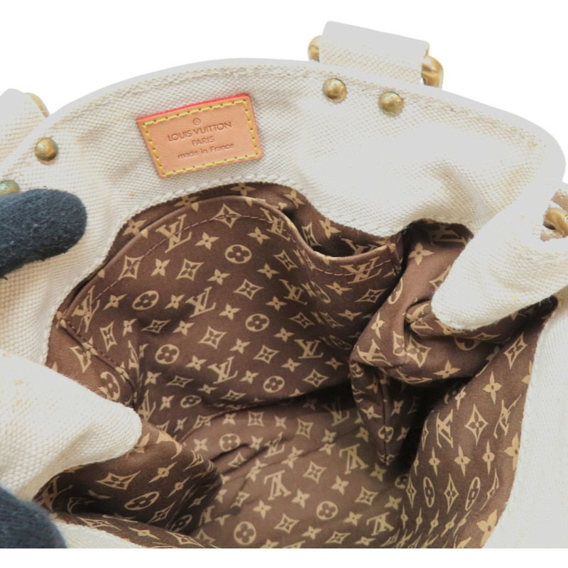 米/紅色 帆布 Globe Shopper PM 手提包【LOUIS VUITTON LV 路易威登】 M95115-4