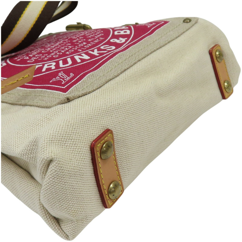 米/紅色 帆布 Globe Shopper PM 手提包【LOUIS VUITTON LV 路易威登】 M95115-14