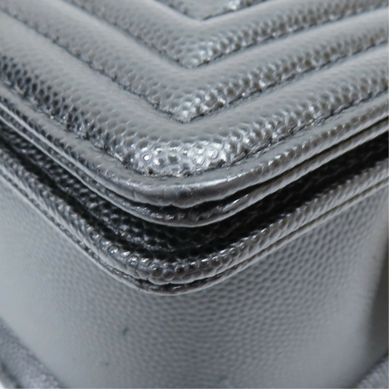 黑色 菱格紋 荔枝紋 牛皮 Boy 20 鏈帶 肩背包【CHANEL 香奈兒】 A67085-9