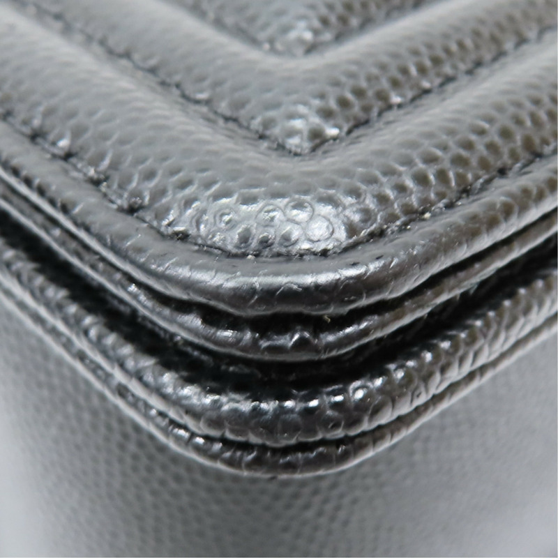 黑色 菱格紋 荔枝紋 牛皮 Boy 20 鏈帶 肩背包【CHANEL 香奈兒】 A67085-10