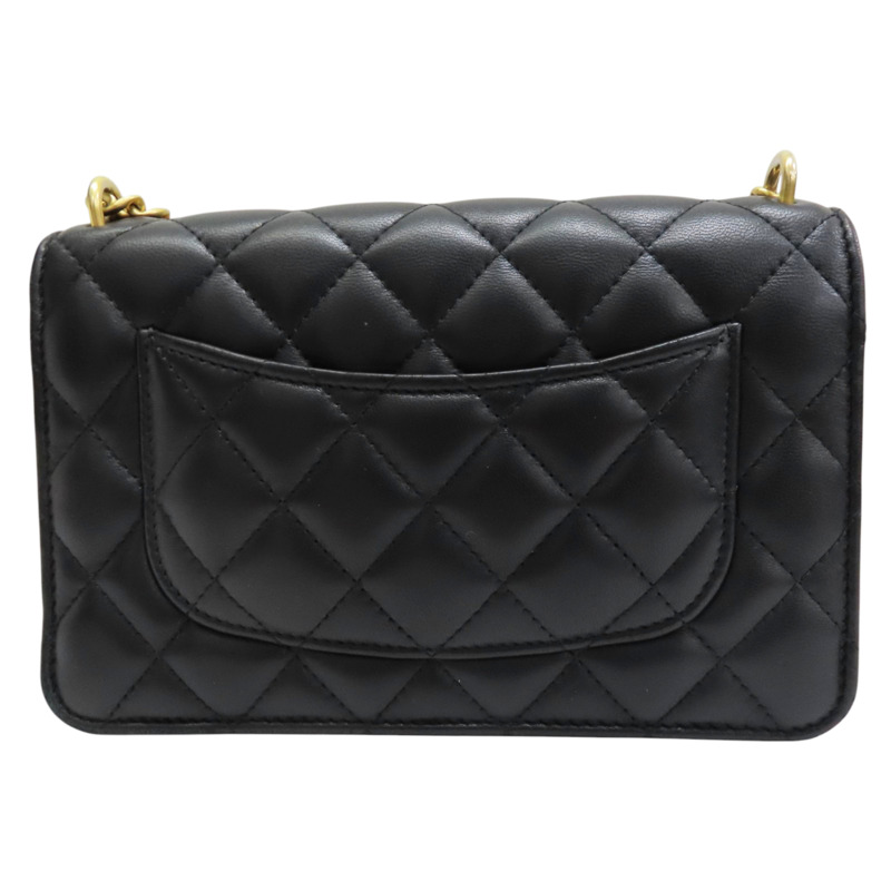 黑色 羊皮 WOC 山茶花調節扣 鍊帶 肩背包【CHANEL 香奈兒】 AP3297-1