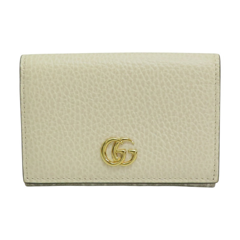 米白色 牛皮 帆布 卡夾 名片夾【GUCCI 古馳】 474748
