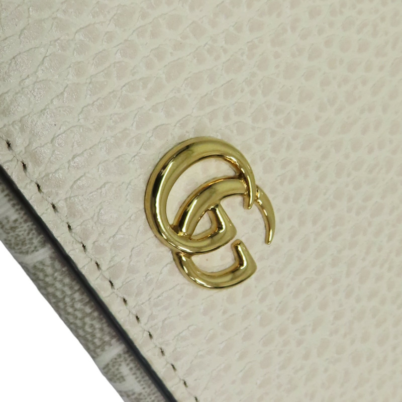 米白色 牛皮 帆布 卡夾 名片夾【GUCCI 古馳】 474748-9