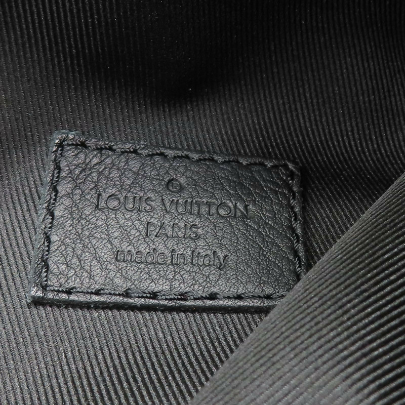 黑色 原花壓紋 牛皮 Duo 後背包【LOUIS VUITTON LV 路易威登】 M21890-8