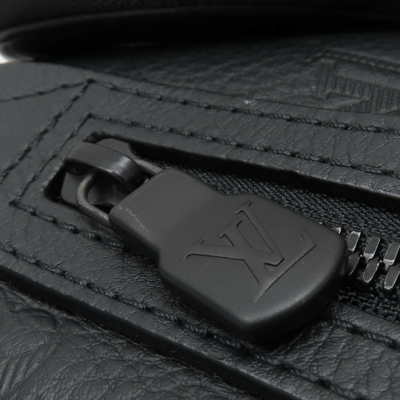 黑色 原花壓紋 牛皮 Duo 後背包【LOUIS VUITTON LV 路易威登】 M21890-11