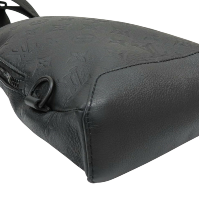 黑色 原花壓紋 牛皮 Duo 後背包【LOUIS VUITTON LV 路易威登】 M21890-13