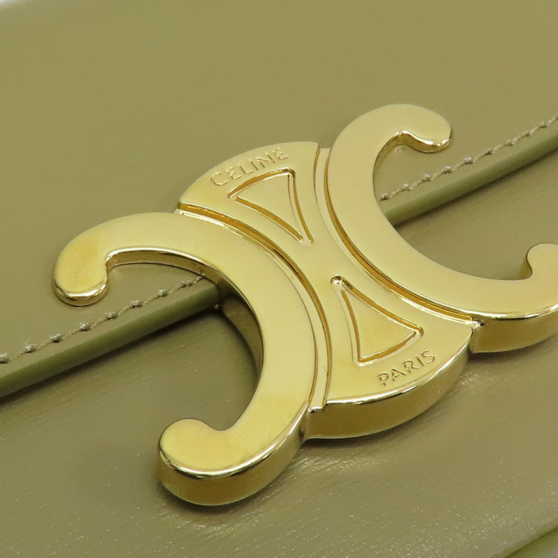 綠色 牛皮 Claude Mini 肩背包【CELINE 賽琳】 10I513DPV-8