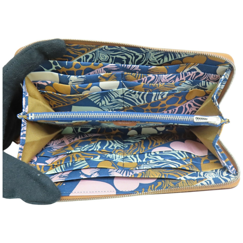 金棕色 Evercolor牛皮 Azap Silk'In Long 拉鍊長夾 B刻【HERMES 愛馬仕】-4