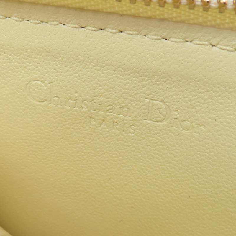 黃色 羊皮 Lady Dior Cosmos Cardholder 零錢包【Dior 迪奧 】 S0965ONMJ-5