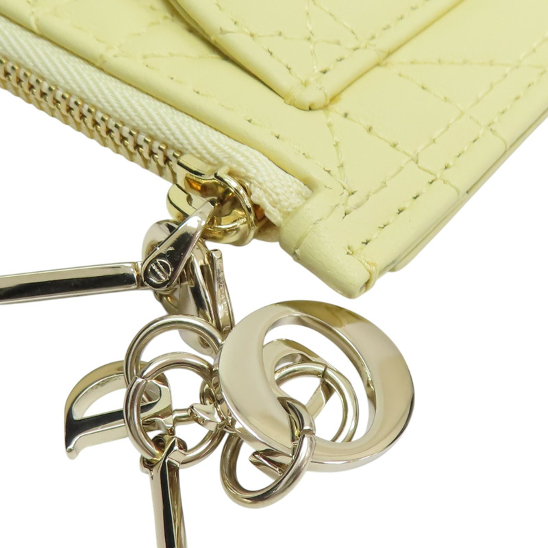 黃色 羊皮 Lady Dior Cosmos Cardholder 零錢包【Dior 迪奧 】 S0965ONMJ-10