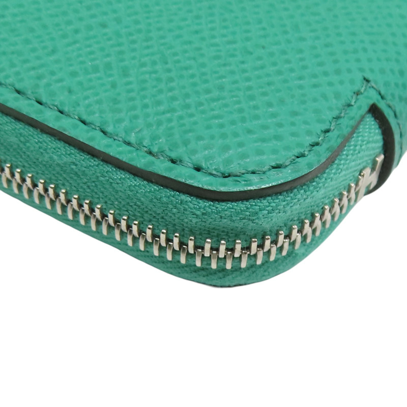 翡翠綠 Epsom牛皮 Silk in Compact 絲巾短夾 Z刻【HERMES 愛馬仕】-10