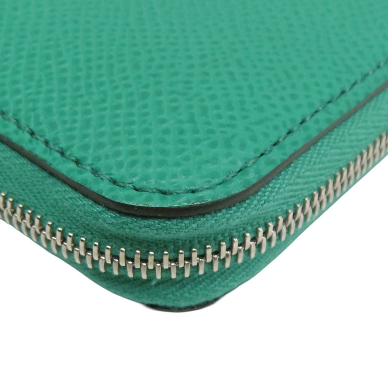 翡翠綠 Epsom牛皮 Silk in Compact 絲巾短夾 Z刻【HERMES 愛馬仕】-11