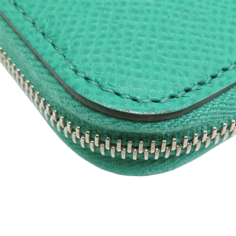 翡翠綠 Epsom牛皮 Silk in Compact 絲巾短夾 Z刻【HERMES 愛馬仕】-12