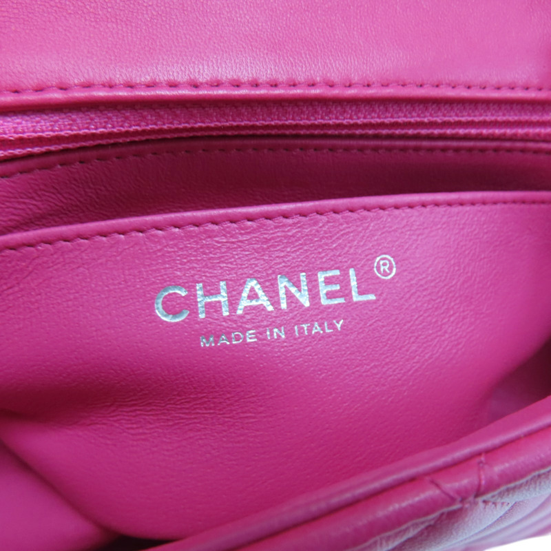 桃紅色 羊皮 COCO 20 鍊帶 肩背包 淡金釦【CHANEL 香奈兒】 A69900-6