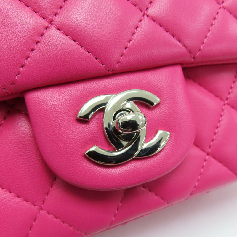 桃紅色 羊皮 COCO 20 鍊帶 肩背包 淡金釦【CHANEL 香奈兒】 A69900-8