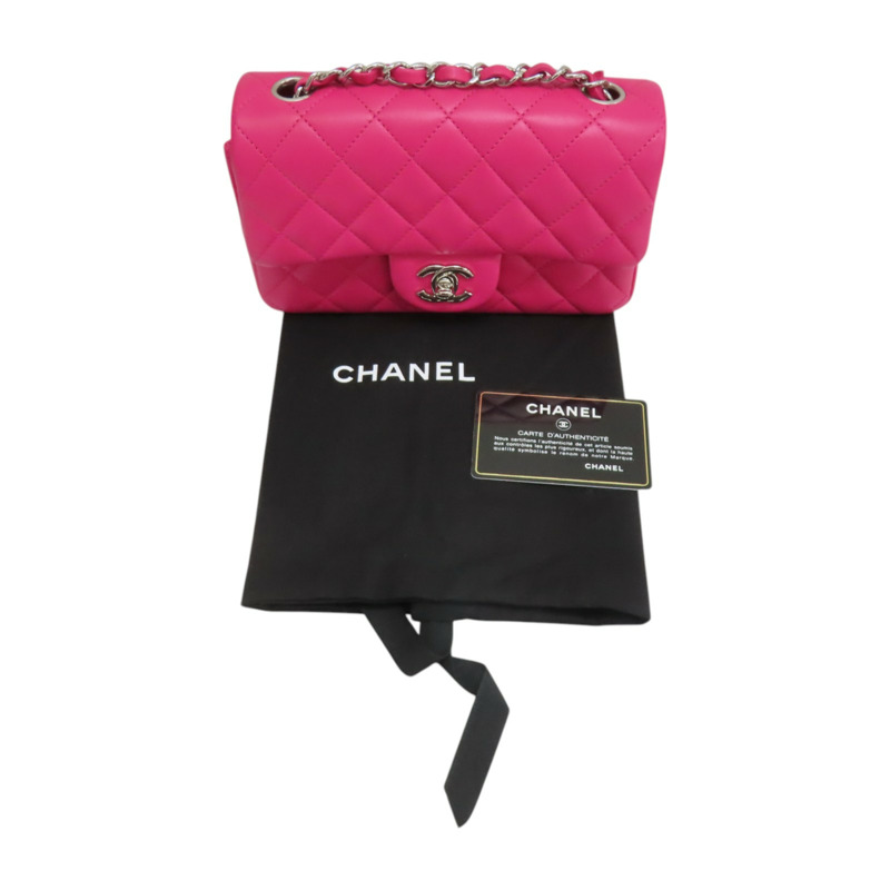 桃紅色 羊皮 COCO 20 鍊帶 肩背包 淡金釦【CHANEL 香奈兒】 A69900-11