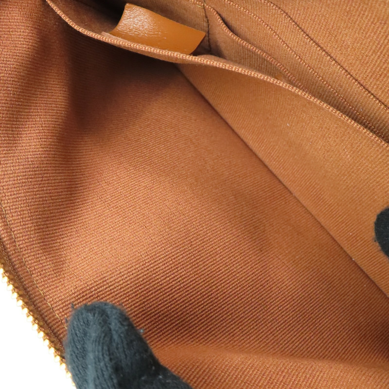 棕色 菱格紋 羊皮 CHANEL19 poach 拉鍊長夾【CHANEL 香奈兒】-4