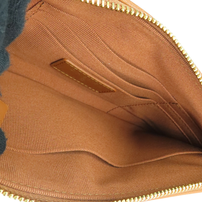 棕色 菱格紋 羊皮 CHANEL19 poach 拉鍊長夾【CHANEL 香奈兒】-5