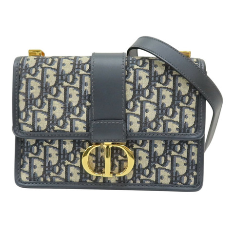 藍色 緹花帆布 30 Montaigne 肩背包【Dior 迪奧 】 M9203UTZQ_M928