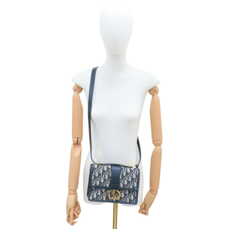 藍色 緹花帆布 30 Montaigne 肩背包【Dior 迪奧 】 M9203UTZQ_M928-10